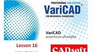 Lesson 1649 of VariCAD 2014 English  Editing 2D Objects [upl. by Ecnal]