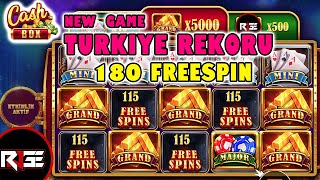 TÜRKİYE REKORU  180 Freespin Yeni Oyun 🔥🔥 CASH BOX  Pragmatic Play 🔥 🔥 [upl. by Etnemelc]