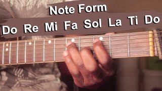 Do  Re  Mi  Fa  Sol  La  Ti  Do Note Form on Guitar [upl. by Ros676]