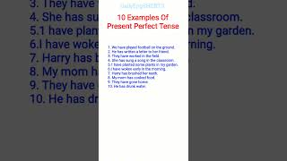 10 Examples of Present Perfect Tense [upl. by Uhile]