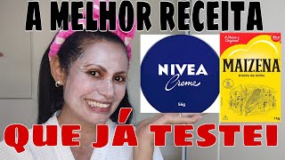 MASCARA FACIAL CASEIRA CREME NIVEA DA LATINHA AZUL E MAIZENA [upl. by Cynth945]