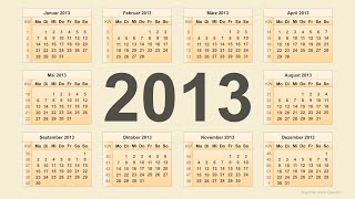 Kalender 2013 [upl. by Ellerahc]