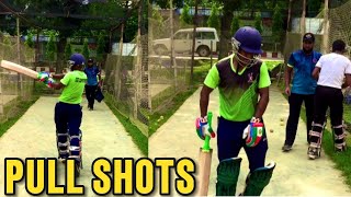 How to improve batting skills in cricket  Pull shots practice  DISHU SHAH [upl. by Clementia]