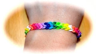 Rainbow Loom Doppelarmband deutsche Anleitung [upl. by Naruq532]