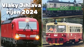 Vlaky Jihlava  říjen 2024 [upl. by Etnad288]