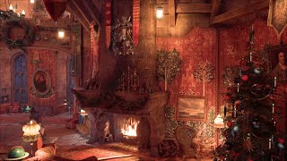 Hogwarts Christmas Ambience Gryffindor Common Room  Harry Potter Christmas  Hogwarts Legacy [upl. by Aliuqet]