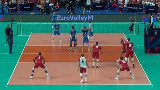 Fabian Drzyzga setting at Eurovolley 21 [upl. by Rasia]