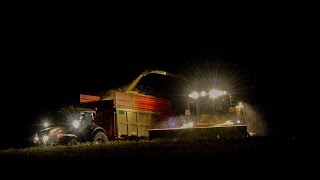 Ensilage de céréales immatures de nuit  New Holland FR 500 [upl. by Oliver]