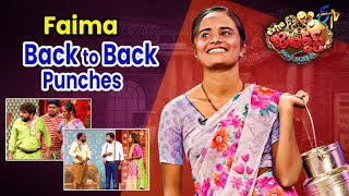 Faima Back to Back Punches  Extra Jabardasth  ETV Telugu [upl. by Aicram]