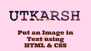 Put an Image in Text using HTML amp CSS [upl. by Cappello]