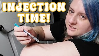 HOW TO inject COPAXONE into upper arm  FOR MS VLOG [upl. by Llen]