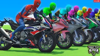 GTA 5  Epic Ragdoll Funny SpiderMan VS Minions On Rainbow Bridge Euphoria Physics1 [upl. by Irneh]