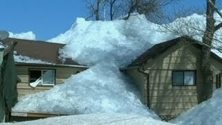 Ice Tsunami Video Photos Wall of Ice Rises Out of Lake Destroys Homes [upl. by Weider]