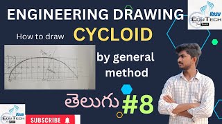 How to draw an CYCLOID curvein telugu [upl. by Arrekahs9]