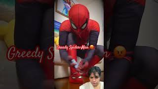 The Greedy SpiderMan 😡spiderman greedy moneymindset spidermanmemes [upl. by Htevi]