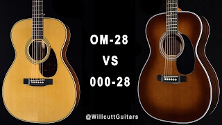 Martin 00028 VS OM28 Scale Length Comparison [upl. by Nnylaf755]