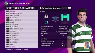 eFootball PES 2020 PS4  SPORTING LISBONA CLASSIC ALL TIME XI 52100 [upl. by Boote684]