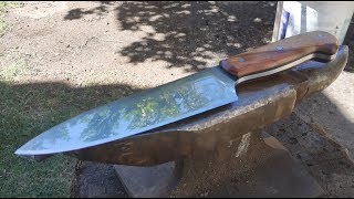 CUCHILLO de COCINA Hecho Con ELÁSTICO De Auto Para El ASADO [upl. by Soren894]