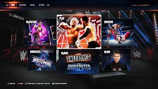 WWE 2K24 Main Menu Selection Screen Ratings Arenas Unlockables Referees amp More [upl. by Anitnauq]