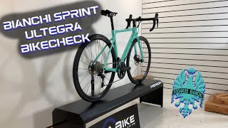 2022 Bianchi Sprint Disc Ultegra Disc Carbon Road Bike  wwwbuyabikecouk Bike Check  Walkaround [upl. by Stralka]