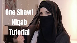 Niqab Tutorial Using One Shawl Only [upl. by Liek426]