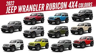 2022 Jeep Wrangler Rubicon 4X4  All Color Options  Images  AUTOBICS [upl. by Diley]