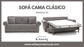 Sofá cama clásico muy fácil de abrir con almohadas dentro [upl. by Kcirevam]