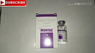 Montaz 1g injection RxCeftriaxoneamp Tazobactam Usesside effects [upl. by Bolte]