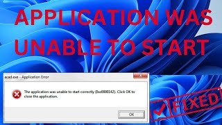 The Application Was Unable to Start Correctly  Fix 0xc0000142 Error in Windows 1011 [upl. by Allayne508]