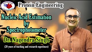 Nucleic Acid Estimation by spectrophotometer  DNA  RNA estimation  Dr Nagendra Singh  PENS11 [upl. by Radborne]