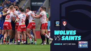 Highlights  Warrington Wolves v St Helens  2024 Betfred Super League  Round 25 [upl. by Nashom]