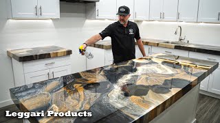 Use Epoxy To Coat Existing Countertops To Make Them Look Like Real Stone  Step By Step Explained [upl. by Nevada244]