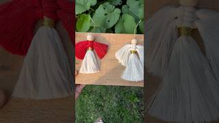 Angelitos de macramé 🧵 macrametutorial hechoamano macramediy macrame [upl. by Esinrahs]