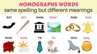 Homographs  Words with Same Spelling but Different Meanings  Confusing Words [upl. by Natascha368]