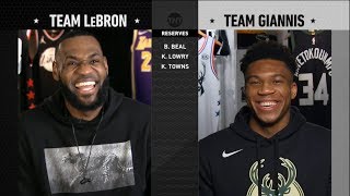 LeBron James amp Giannis Antetokounmpo Select Their Teams for the NBA All Star Game [upl. by Trah184]