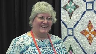 Sherril Harris Shares her Squared Ornaments Quilt at AQS QuiltWeek  Branson [upl. by Robbi]