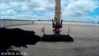 Cat312e with rototilt r4 laser grading carbon [upl. by Jolyn634]