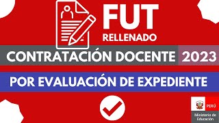 🔵CONTRATO DOCENTE 2023 FUT para Presentación de Expedientes [upl. by Atimed]