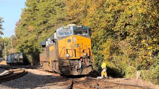 CSX 3010 turns around using abandon tracks that is now in operation again [upl. by Idel]