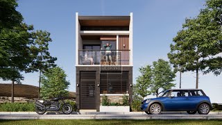 4x12m l 2Storey Townhouse Design [upl. by Atinrahs163]