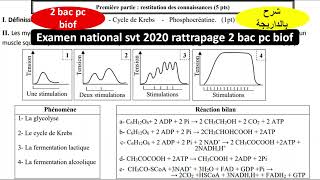 Examen national 2020 rattrapage svt 2 bac pc biof [upl. by Bloch]