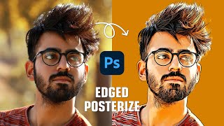 Turn a photo into an illustration Edged posterize in Photoshop 2021 [upl. by Annahael]