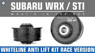 Whiteline Anti Lift Kit Race Version 201112 STI  Whats in the Box [upl. by Eynenihc886]