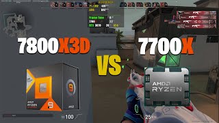 Ryzen 7800X3D VS 7700X  Valorant [upl. by Tarr]