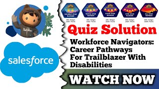 Workforce Navigators Career Pathways for Trailblazers with Disabilities  Trailhead  Quiz Solution [upl. by Drofnil]