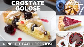 CROSTATE GOLOSE 4 RICETTE FACILI E BUONE [upl. by Rains]