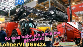 LohnerVLOG424 EuroTier MF Selbstlader mit Peecon Mischwagen I Krampe elektronische Zwangslenkung [upl. by Nonnac]