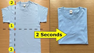 How to fold a shirt in 2 Seconds [upl. by Leanatan]