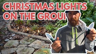 How to properly install c9 Christmas lights with stakes around plant beds [upl. by Atipul307]