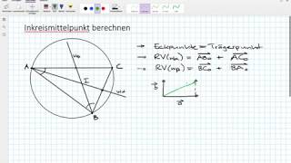 Inkreismittelpunkt berechnen [upl. by Ecinrahs]